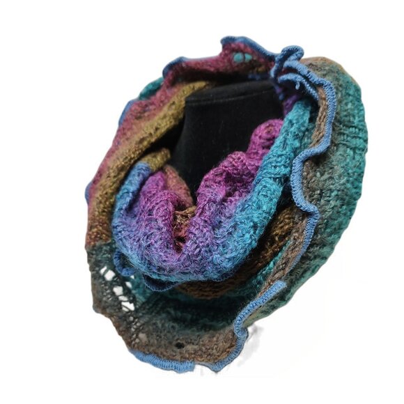 Raffaello Bettini Made In Italy Knit Green Scarf & Multicolor Infinity Scarf - Picture 8 of 9